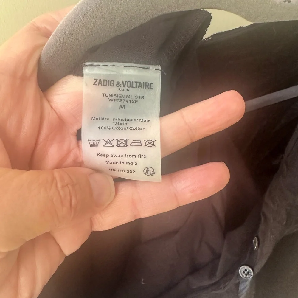 Zadig & Voltaire Black Long Sleeve Skull Graphic Shirt - Picture 7 of 8